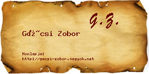 Gácsi Zobor névjegykártya
